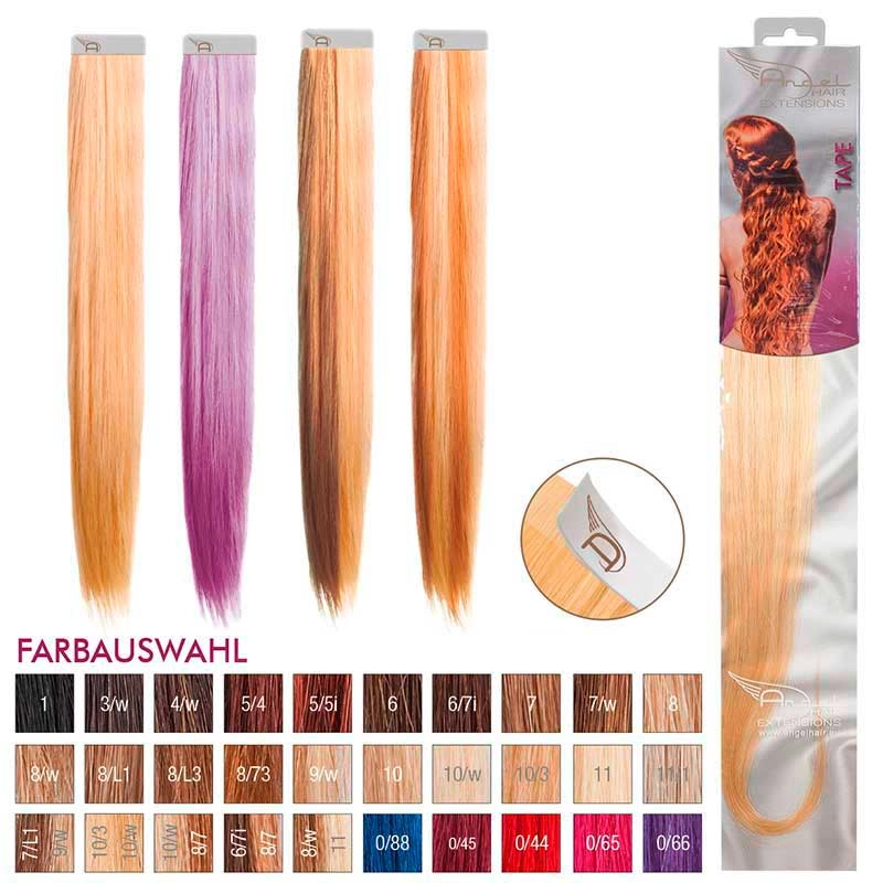Angel Hair Tape Extension 10/3 + 10/w Hell-lichtblond gold / hell-lichtblond warm (4 Stueck)