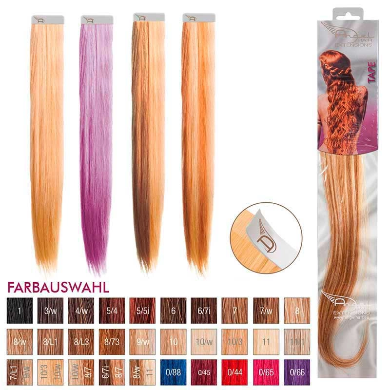 Angel Hair Tape Extension 10/w+8/7 Hell-lichtblond warm / hellblond (4 Stueck)