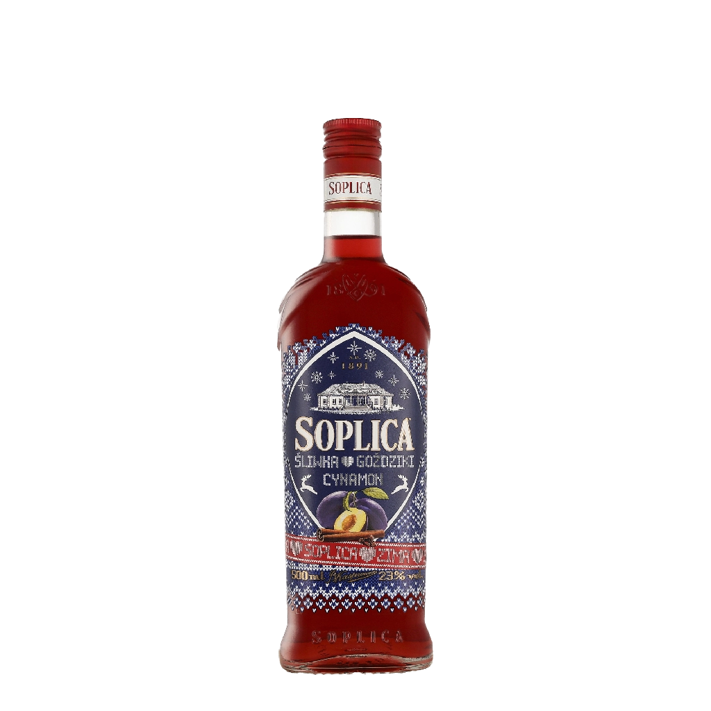 Soplica Sliwka Gozdzik Cynamon 'Pruim Kruidnagel Kaneel' 0.50 liter Wodka