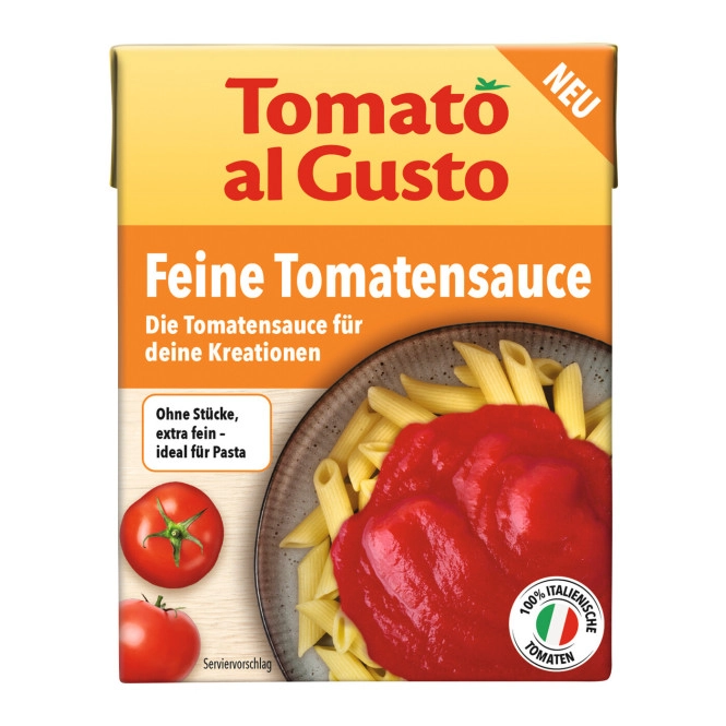 Casalasco Società Agricola Tomato al Gusto Feine Tomatensauce 390G