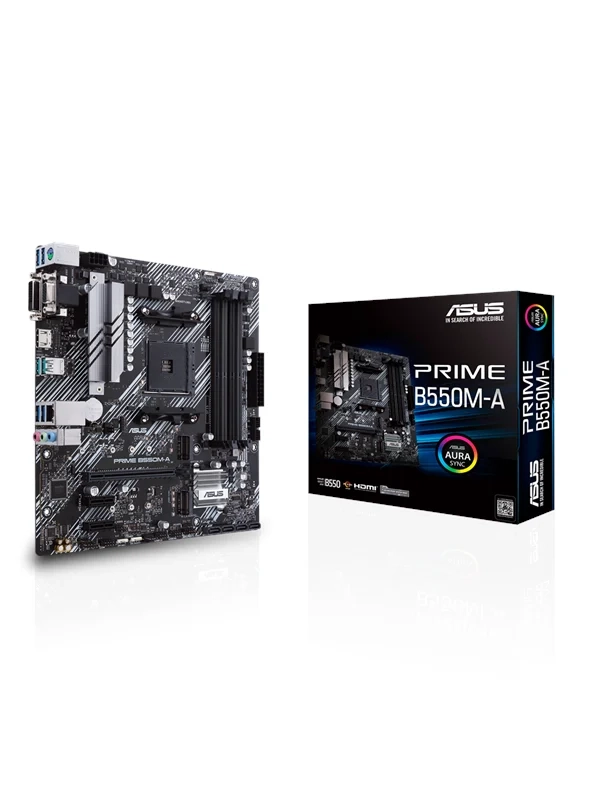 ASUS PRIME B550M-A - Motherboard - micro ATX - Socket AM4 - AMD B550 Chipsatz - USB 3.2 Gen 1, USB 3.2 Gen 2 - Gigabit LAN - Onboard-Grafik (CPU erforderlich)