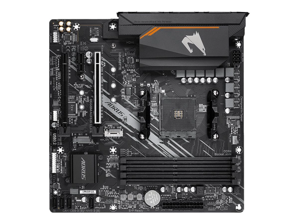Gigabyte B550M AORUS ELITE - 1.0 - Motherboard - micro ATX - Socket AM4 - AMD B550 Chipsatz - USB 3.2 Gen 1 - Gigabit LAN - Onboard-Grafik (CPU erforderlich)