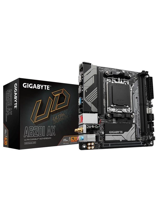 Gigabyte A620I AX AM5 2xDDR5 4xSATA 1xM.2 mATX MB - AMD Sockel AM5 (Ryzen Zen4)