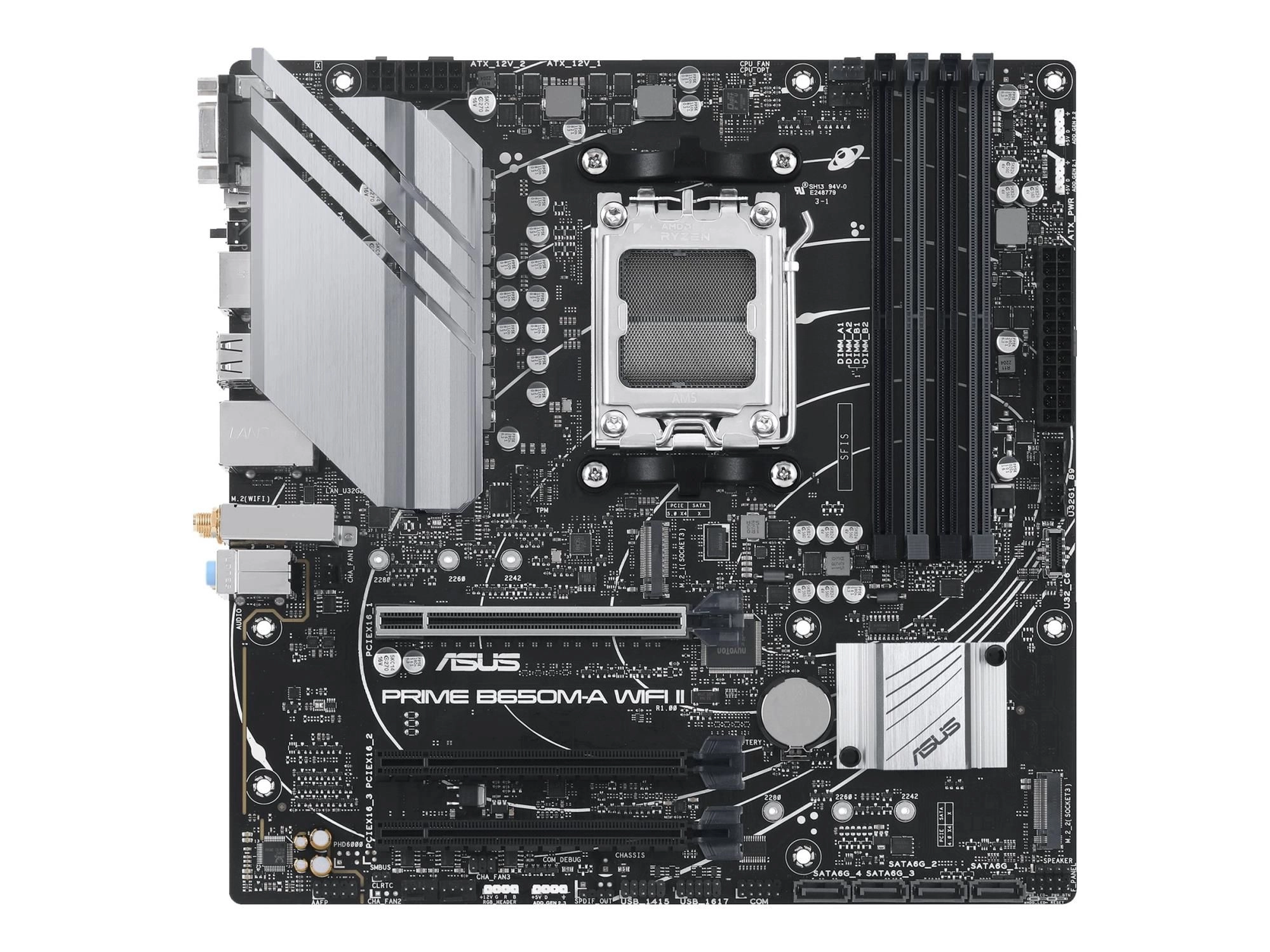 ASUS MB ASUS PRIME B650M-A WIFI II (AMD,AM5,DDR5,mATX) - AMD Sockel AM5 (Ryzen Zen4)