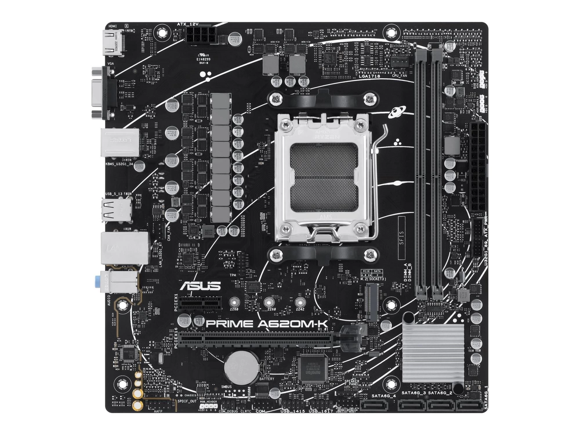 ASUS MB ASUS PRIME A620M-K (AMD,AM5,DDR5,mATX) - AMD Sockel AM5 (Ryzen Zen4)