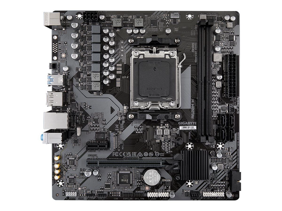 Gigabyte A620M H mATX Mainboard Sockel AM5 HDMI/DP/M.2 - AMD Sockel AM5 (Ryzen Zen4)