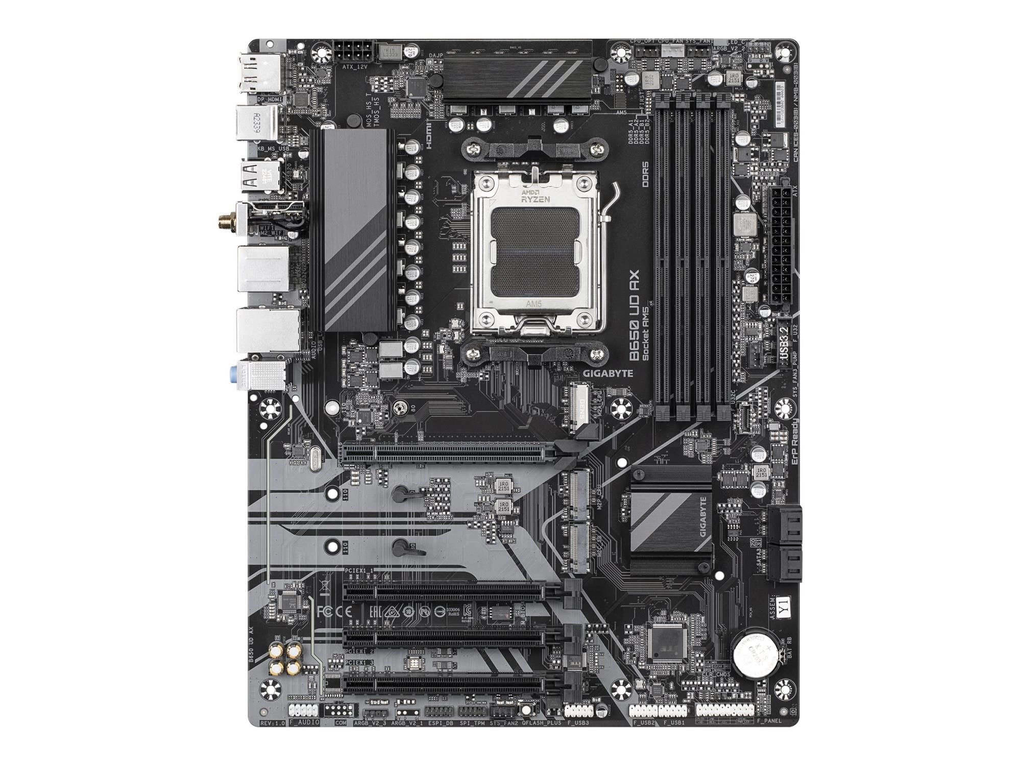 Gigabyte MB GBT AMD AM5 B650 UD AX - AMD Sockel AM5 (Ryzen Zen4) - ATX