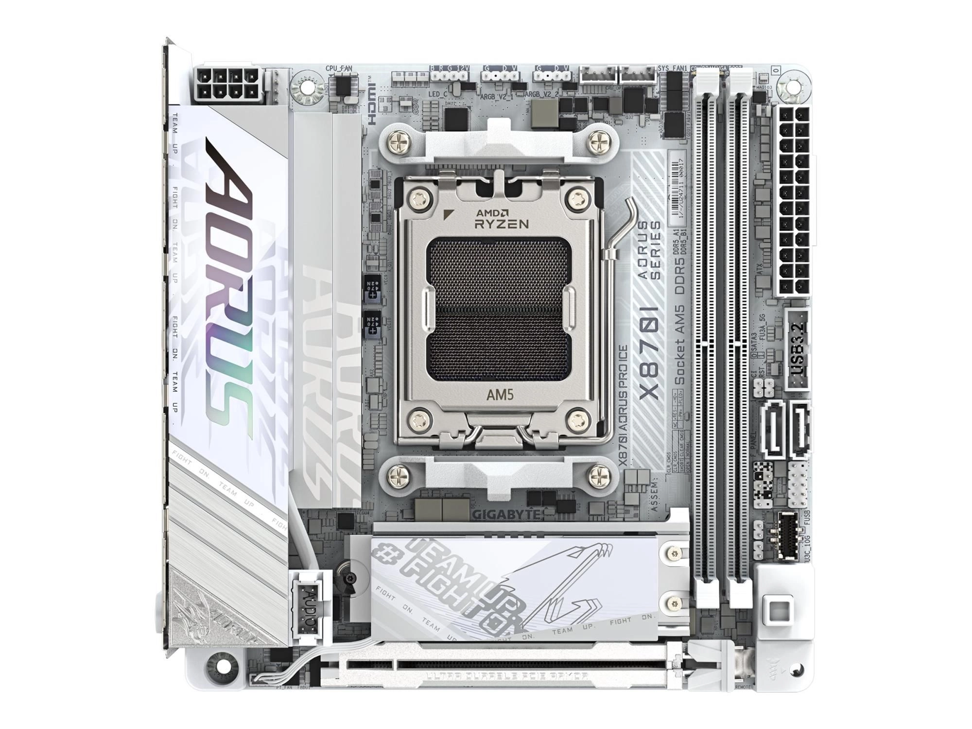 Gigabyte X870I AORUS PRO ICE ITX Mainboard - AM5
