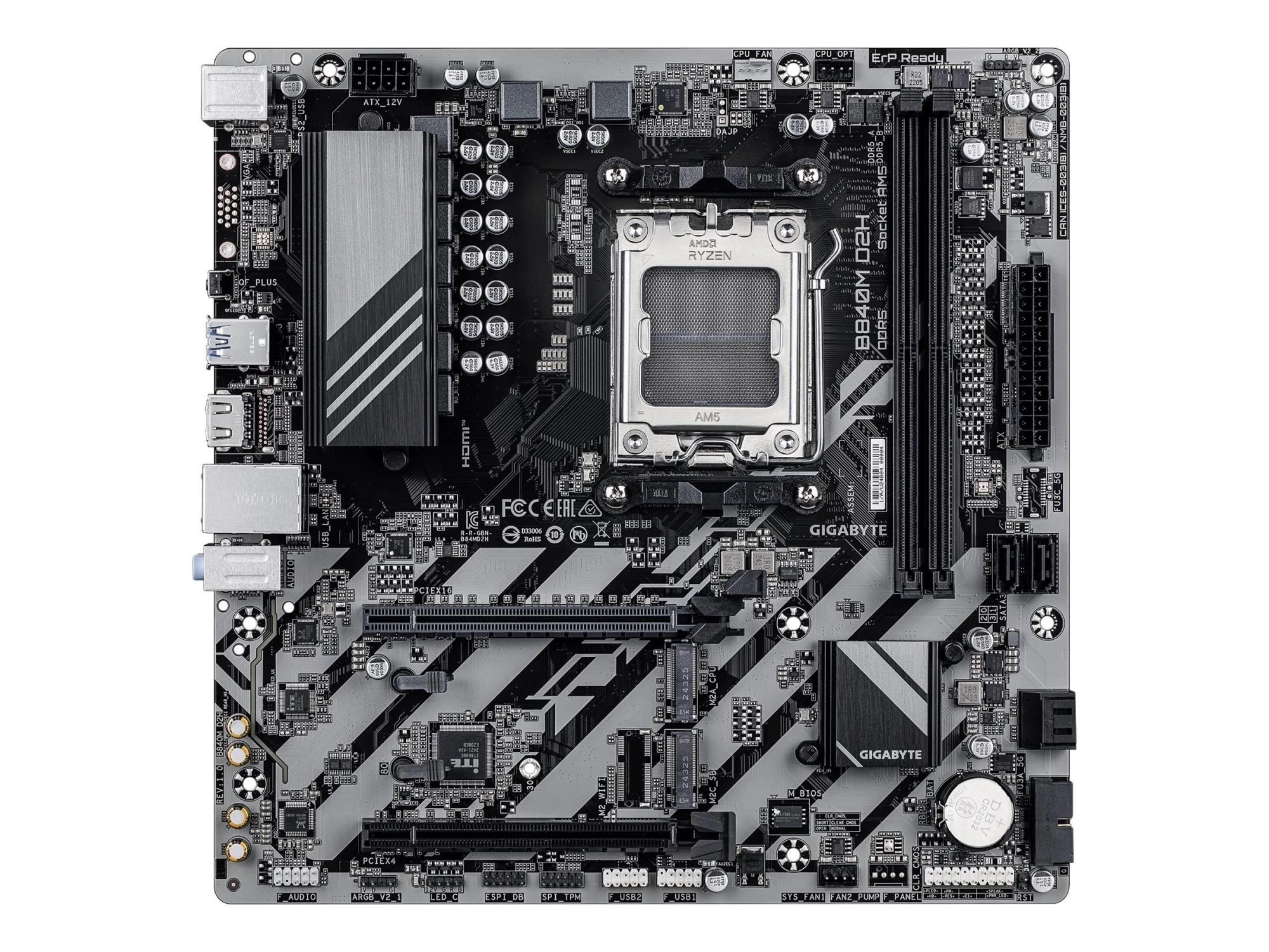 Gigabyte B840M D2H B840 AM5 mATX DDR5 - Mainboard - AMD Sockel AM5 (Ryzen Zen4)