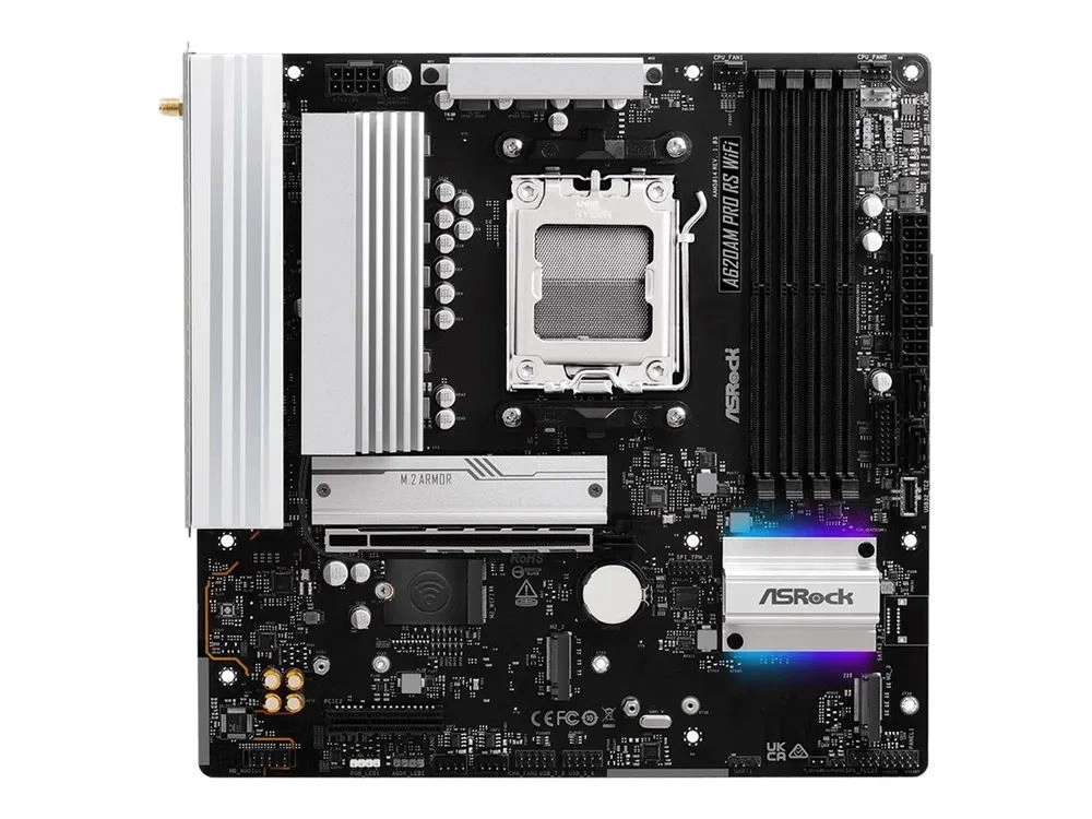 ASRock A620AM Pro RS WiFi AM5 mATX HDMI/DP retail - AMD Sockel AM5 (Ryzen Zen4) - Micro/Mini/Flex-ATX
