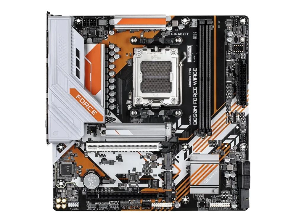 Gigabyte B850M FORCE WIFI6E - Motherboard - micro ATX - Socket AM5 - AMD B850 Chipsatz - USB-C 3.2 Gen 1, USB 3.2 Gen 2, USB 3.2 Gen 1 - 2.5 Gigabit LAN, Wi-Fi 6E, Bluetooth - Onboard-Grafik (CPU erforderlich)