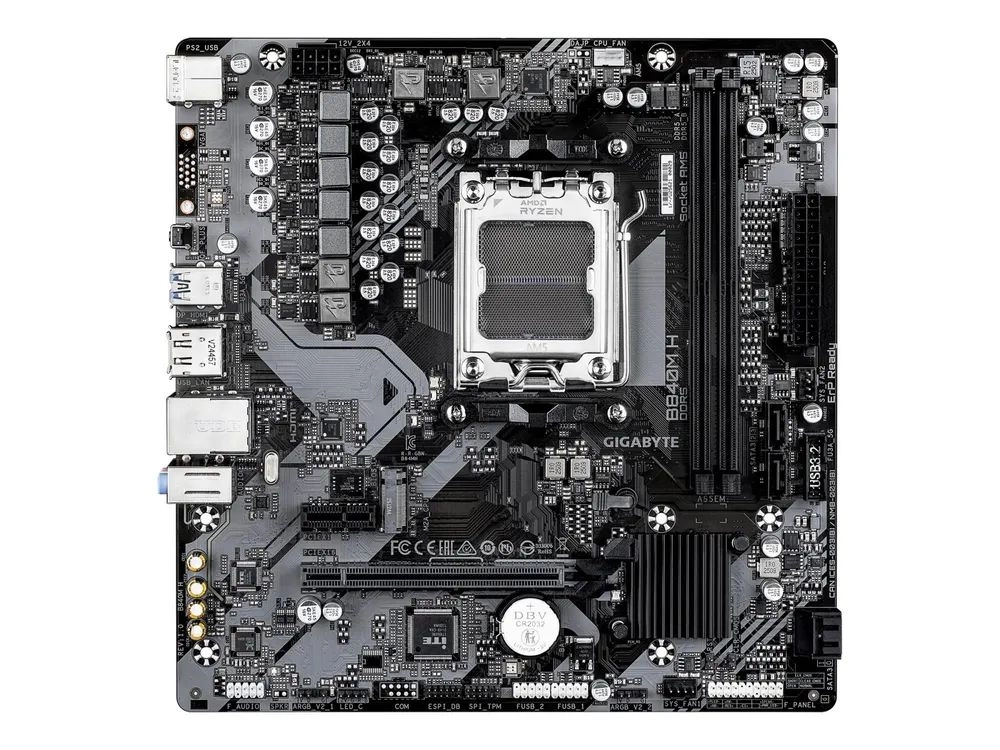 Gigabyte B840M H - Motherboard - micro ATX - Socket AM5 - AMD B840 Chipsatz - USB 3.2 Gen 1 - Gigabit LAN - Onboard-Grafik (CPU erforderlich)