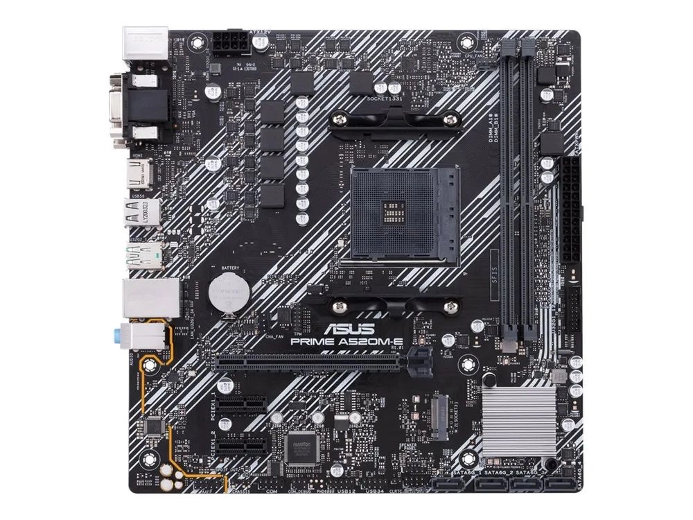 ASUS PRIME A520M-E/CSM - Motherboard - micro ATX - Socket AM4 - AMD A520 Chipsatz - USB 3.2 Gen 1, USB 3.2 Gen 2 - Gigabit LAN - Onboard-Grafik (CPU erforderlich)
