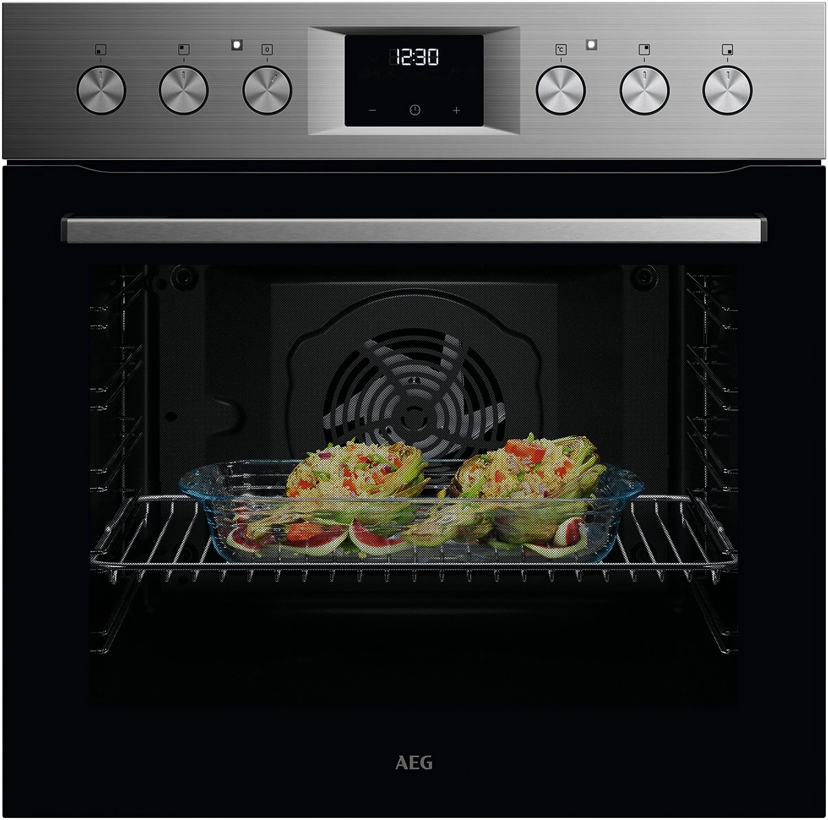 AEG 5000 SurroundCook® / Einbauherd / Aqua-Reinigungsfunktion / Edelstahl mit Antifingerprint OU5AE20SM