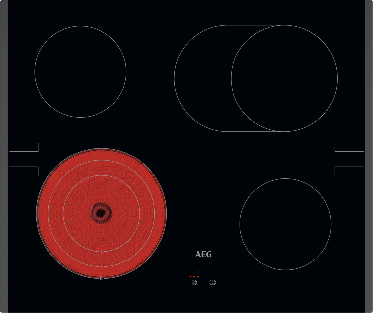 AEG 3000 Radiant Hob Herdgebundenes Glaskeramikkochfeld / 60 cm TA64RA07FB