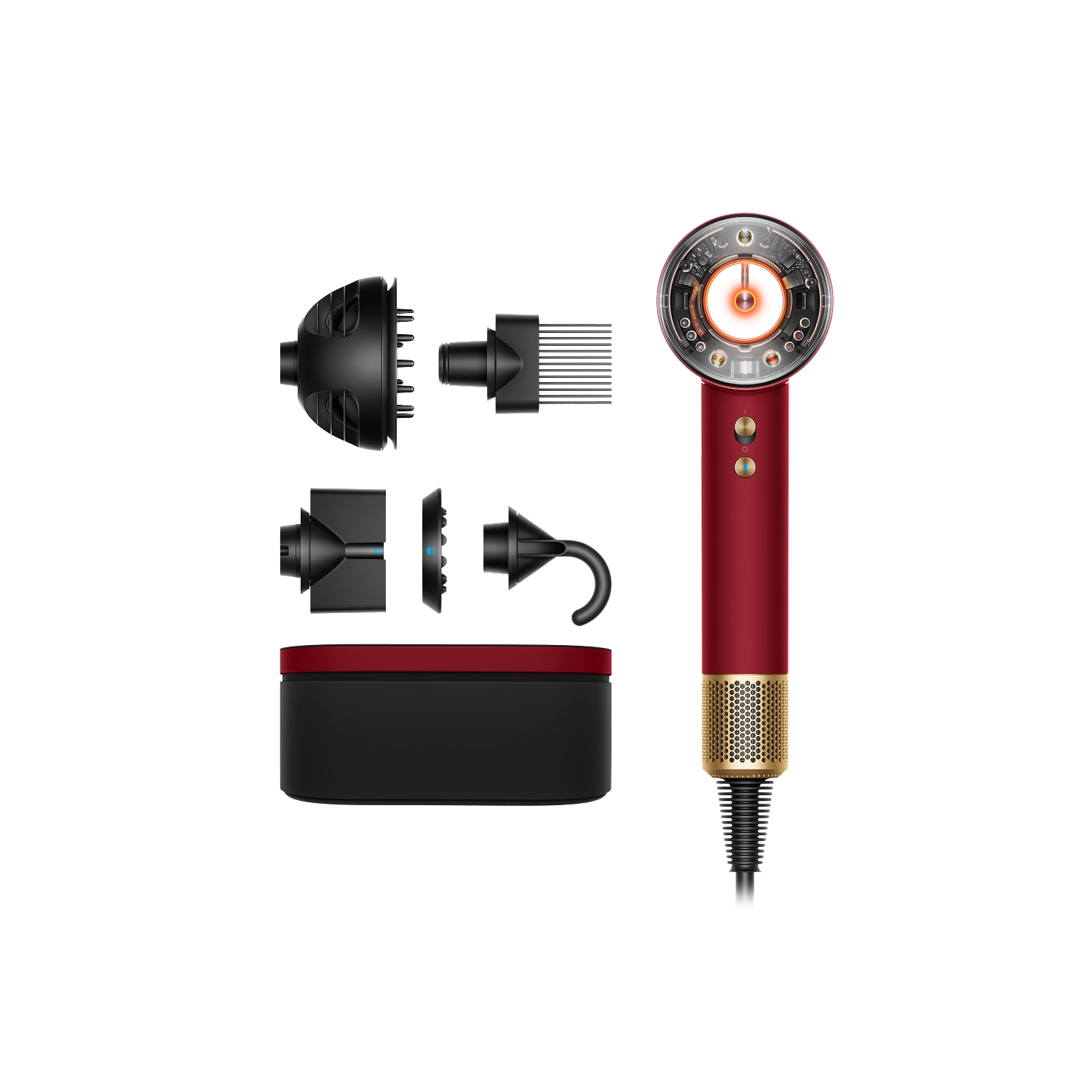 Dyson Supersonic Nural™ Haartrockner Straight+Wavy (Samtrot/Gold)