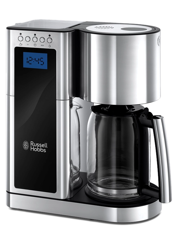 Elegance Digitale Glas-Kaffeemaschine mit Timer edelstahl/schwarz