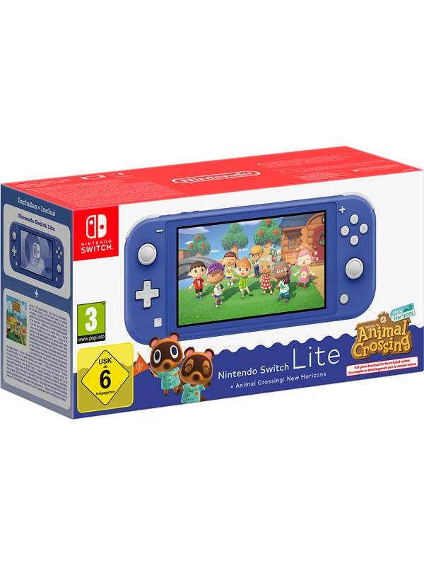 Switch Lite Konsole Bundle inkl. Animal Crossing: New Horizons blau