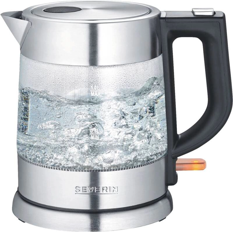SEVERIN Wasserkocher WK 3468 - glass/stainless steel/black - Glass/stainless steel/black - 2200 W
