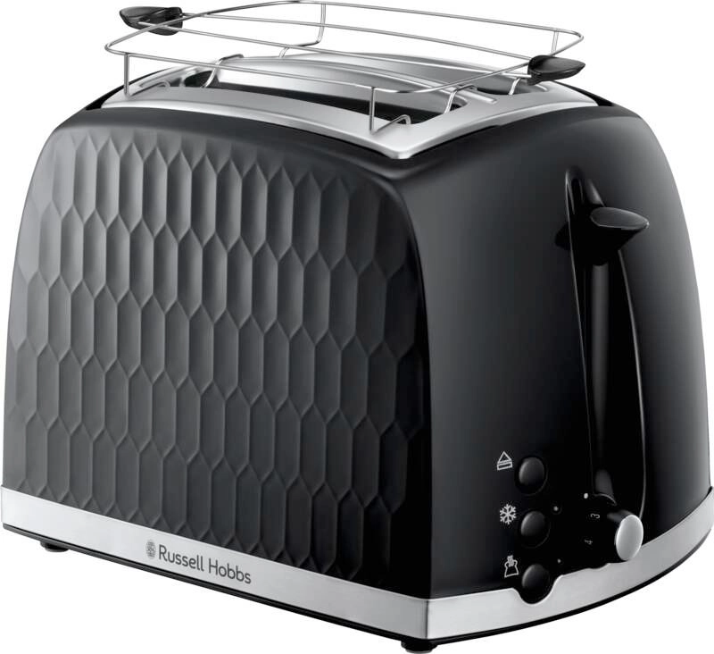 Russell Hobbs Toaster Honeycomb Black 2 Slice
