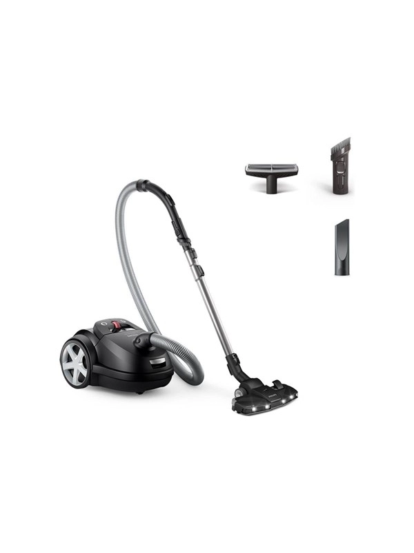 Philips Staubsauger Performer LED 8000 Series XD8122 - vacuum cleaner - canister - dark black