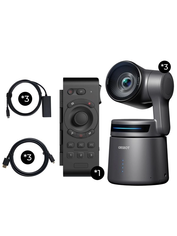 Obsbot Tail Air AI-Powered 4K PTZ Camera - Multicam Combo