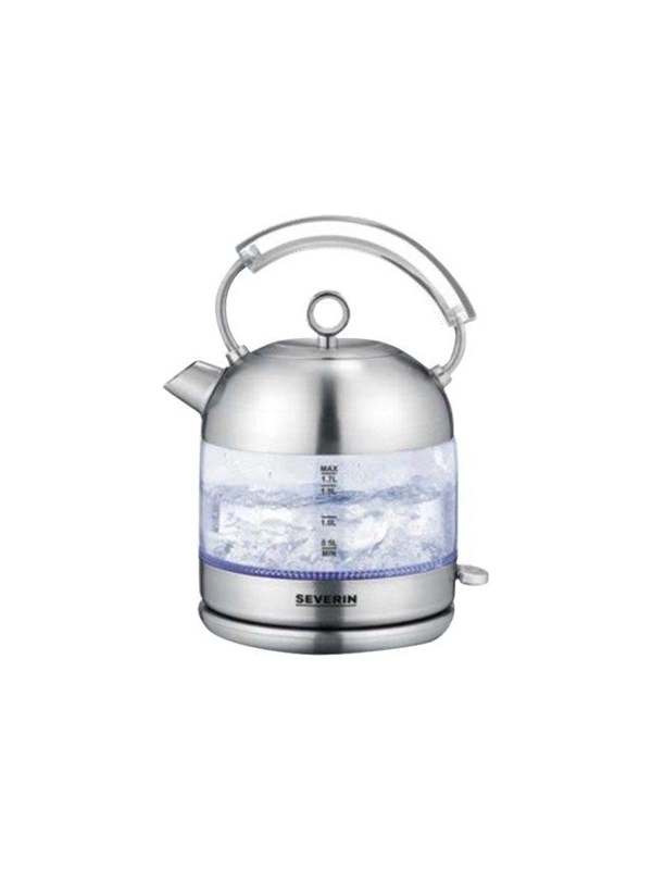 SEVERIN Wasserkocher WK 3459 - kettle - brushed stainless steel/glass - Gebürstetes Rostfreies Stahl/Glas - 2400 W