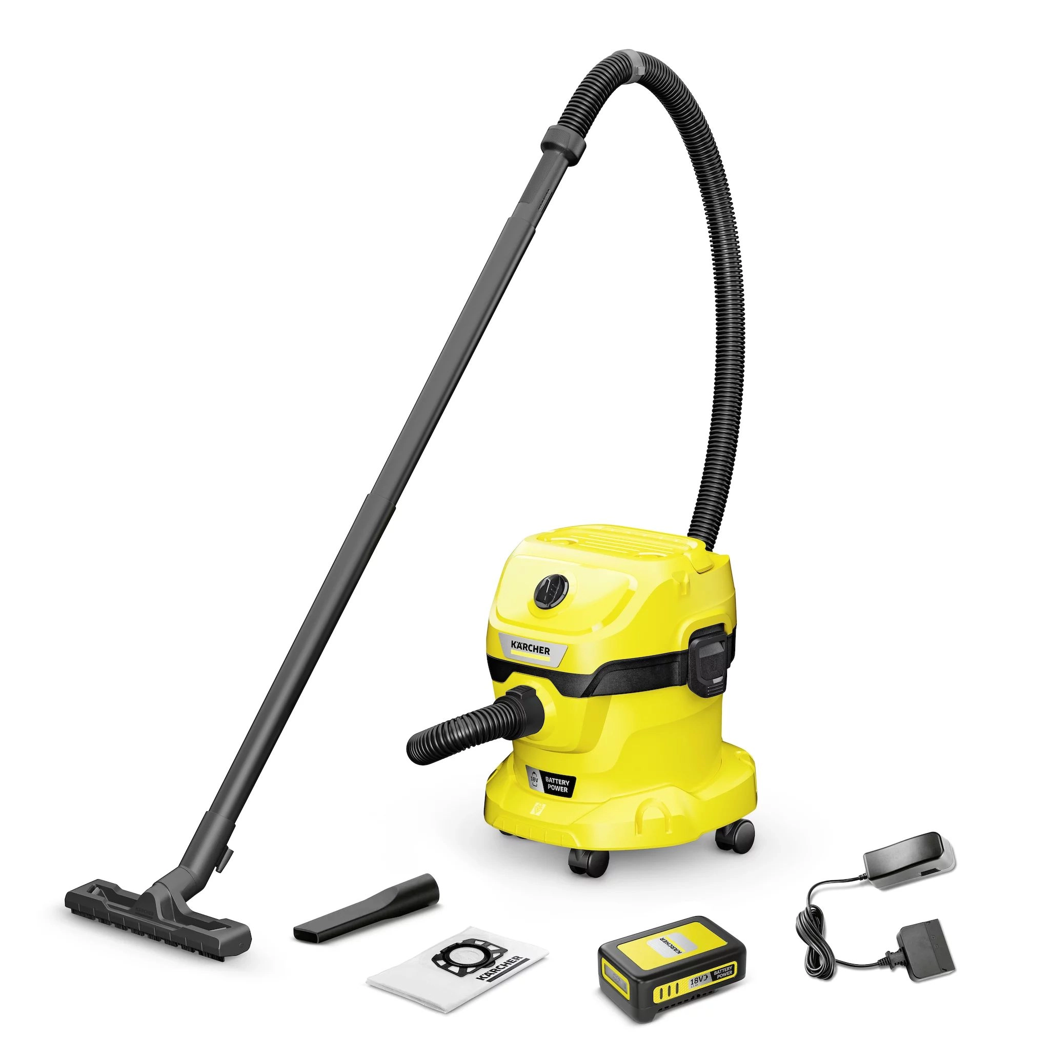 Kärcher Staubsauger CORDLESS WET AND DRY VACUUM CLEANER WD 2-18 V BATTERY SET V -12/18