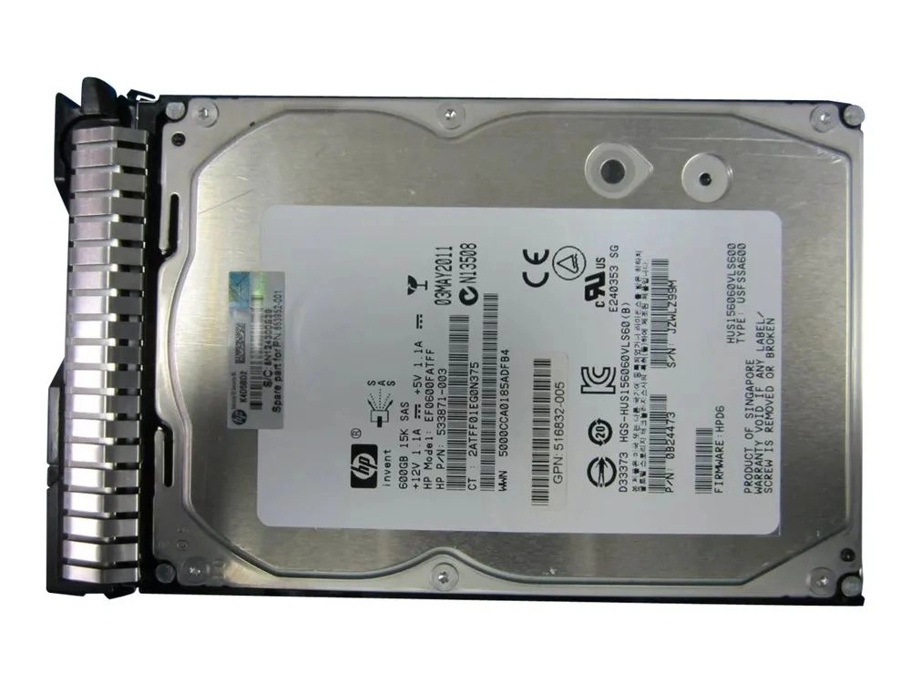 HP E Dual Port Enterprise - 600GB - Festplatten - 653952-001 - SAS2 - 3.5" LFF