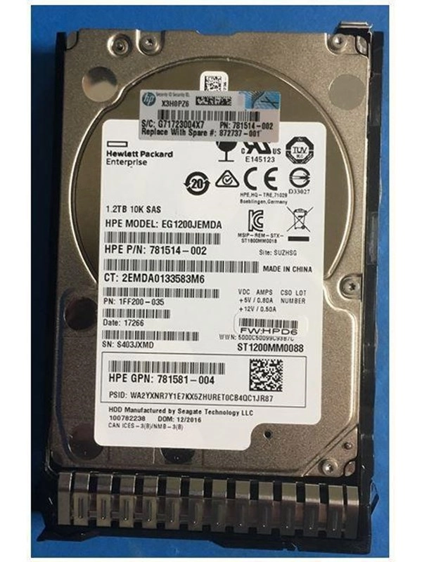 HP E - 1.2TB - Festplatten - 872737-001 - SAS3 - 2.5"