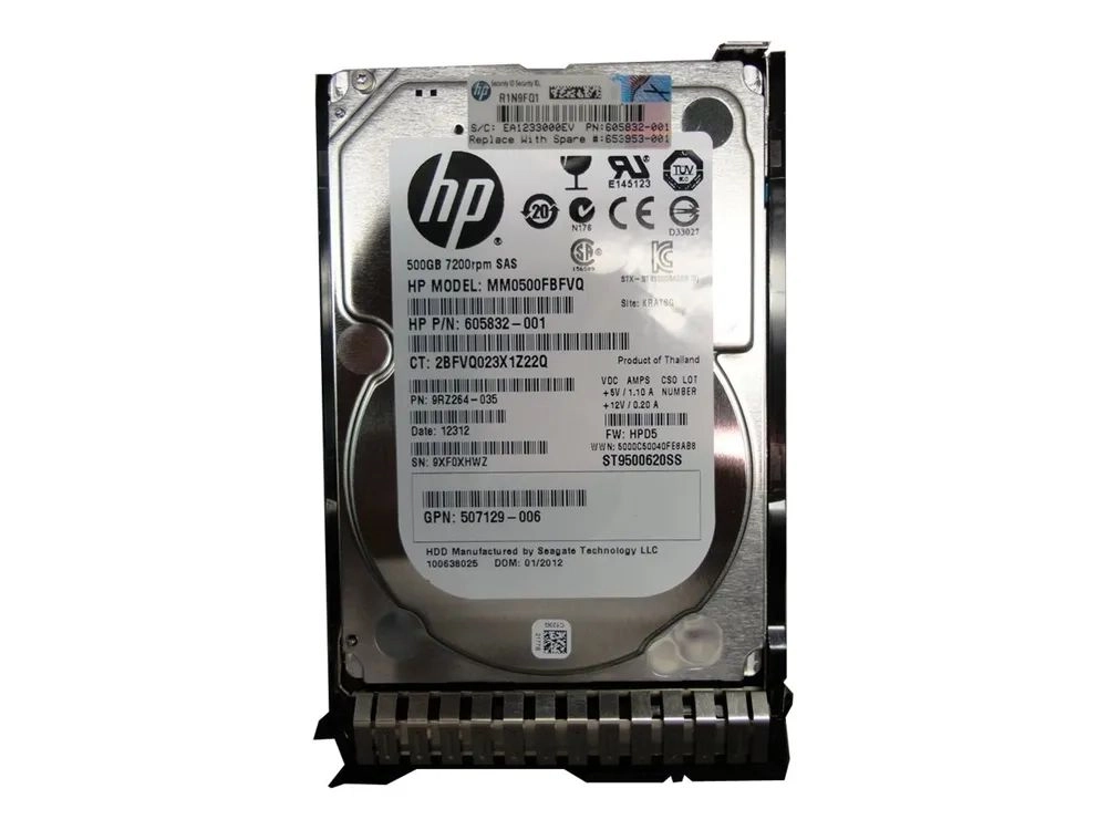 HP Dual Port Midline - 500GB - Festplatten - 653953-001 - SAS2 - 2.5"