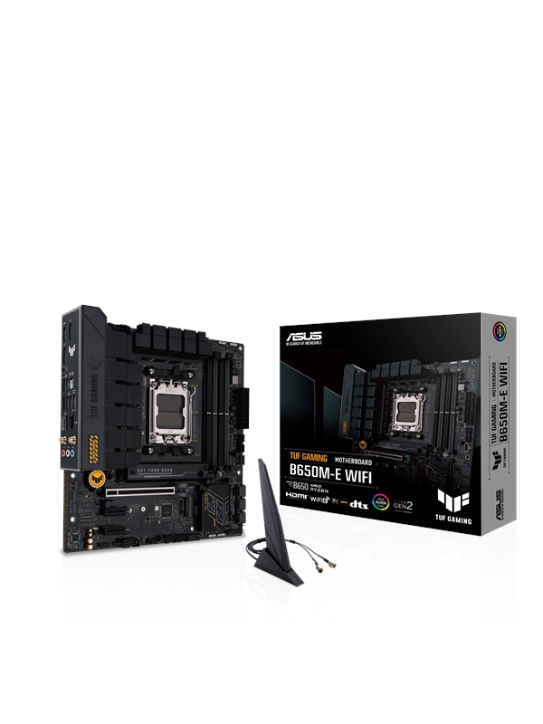 ASUS MB ASUS TUF GAMING B650M-E WIFI (AMD,AM5,DDR5,mATX) - AMD Sockel AM5 (Ryzen Zen4)