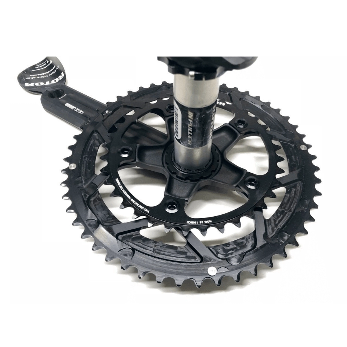 Rotor 3D + Kurbeln mit INpower Powermeter + NoQ 50/34 runde Kettenblätter, Pleuellänge 172,5 mm