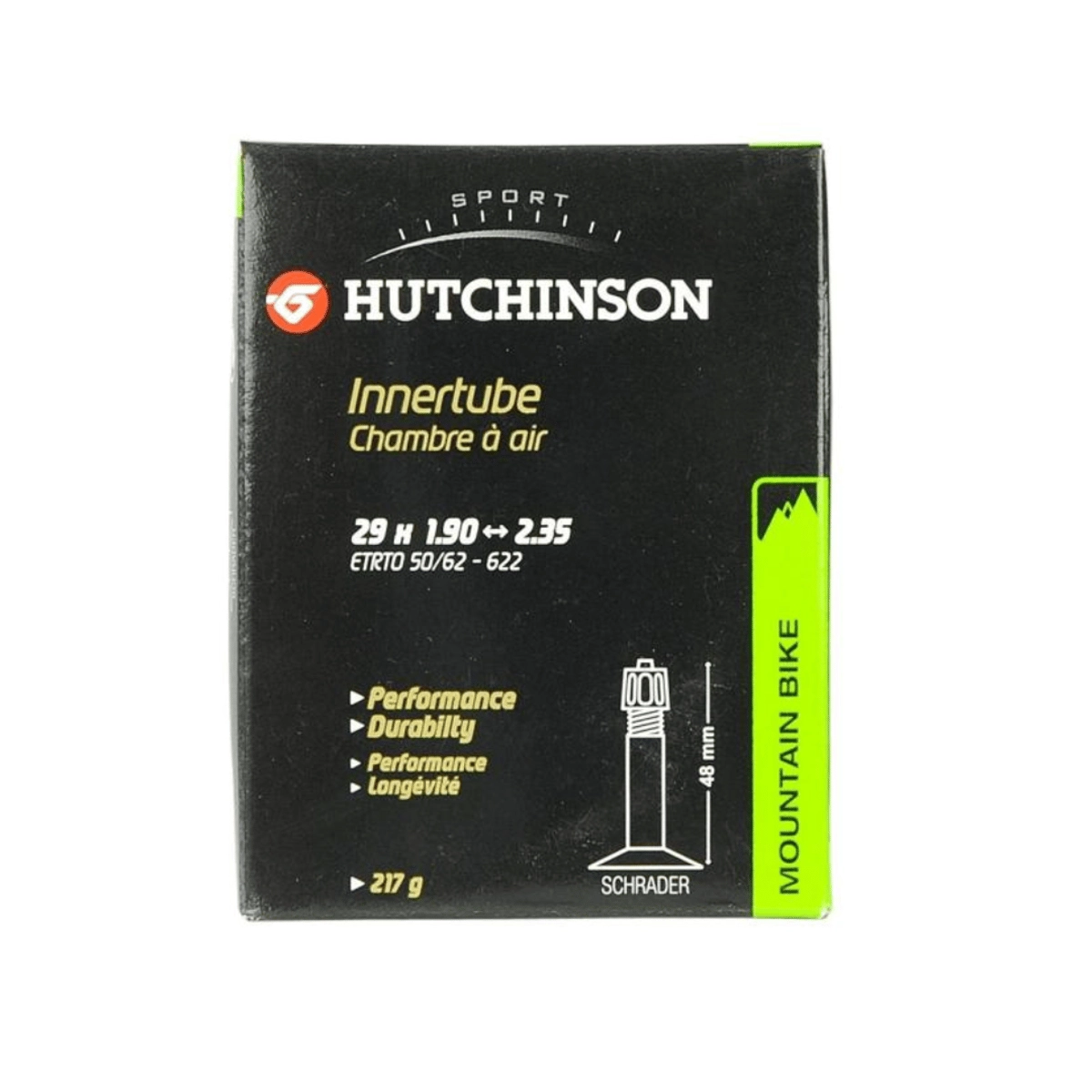 Blisterpackung mit 2 Hutchinson 29,5X1,90-2,35 Epaule Presta 48mm