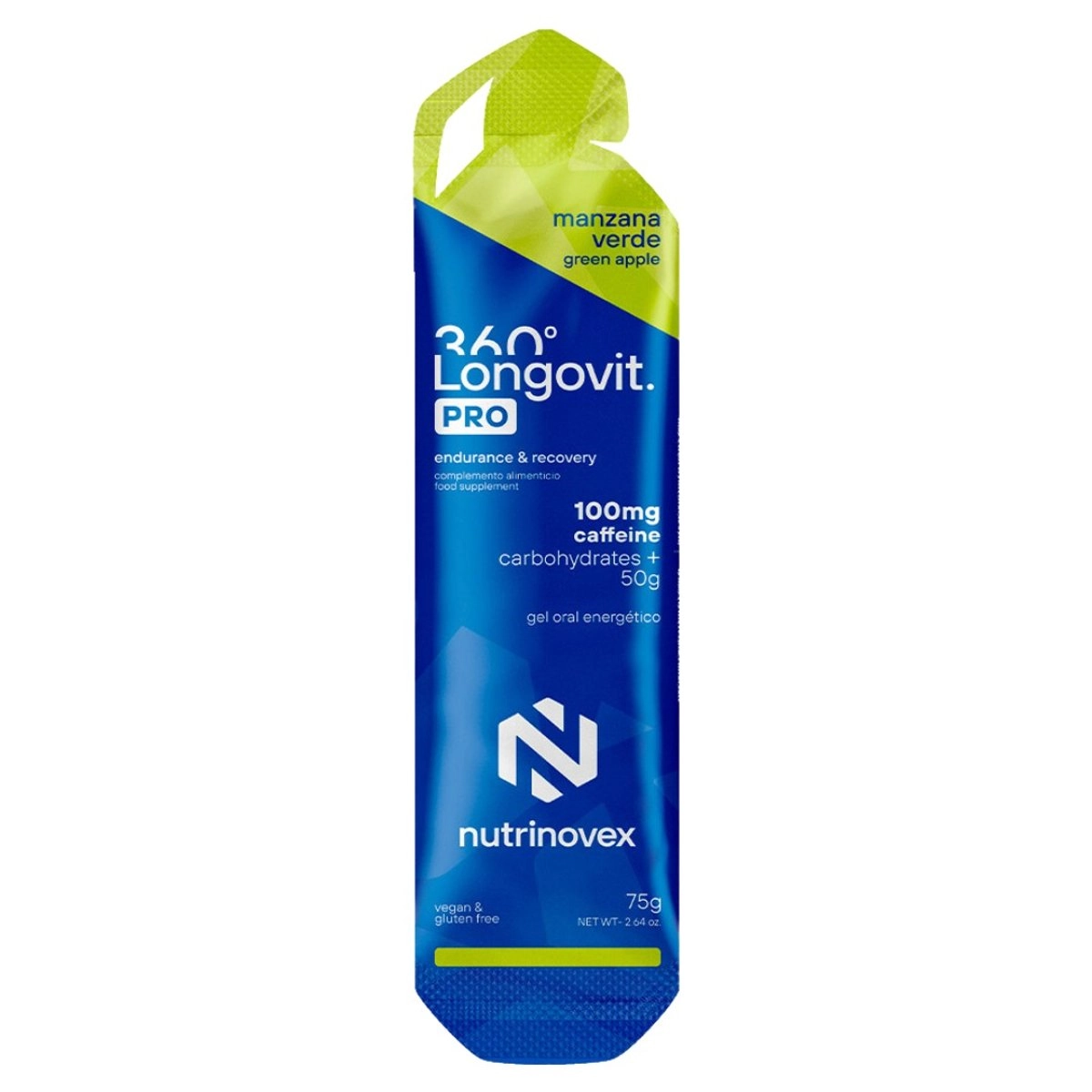 Nutrinovex Gel Longovit 360 Geschmack Grüner Apfel