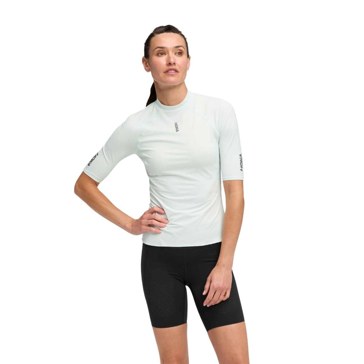 Hoka SkyBreeze Kurzarmshirt Hellgrau, Größe S