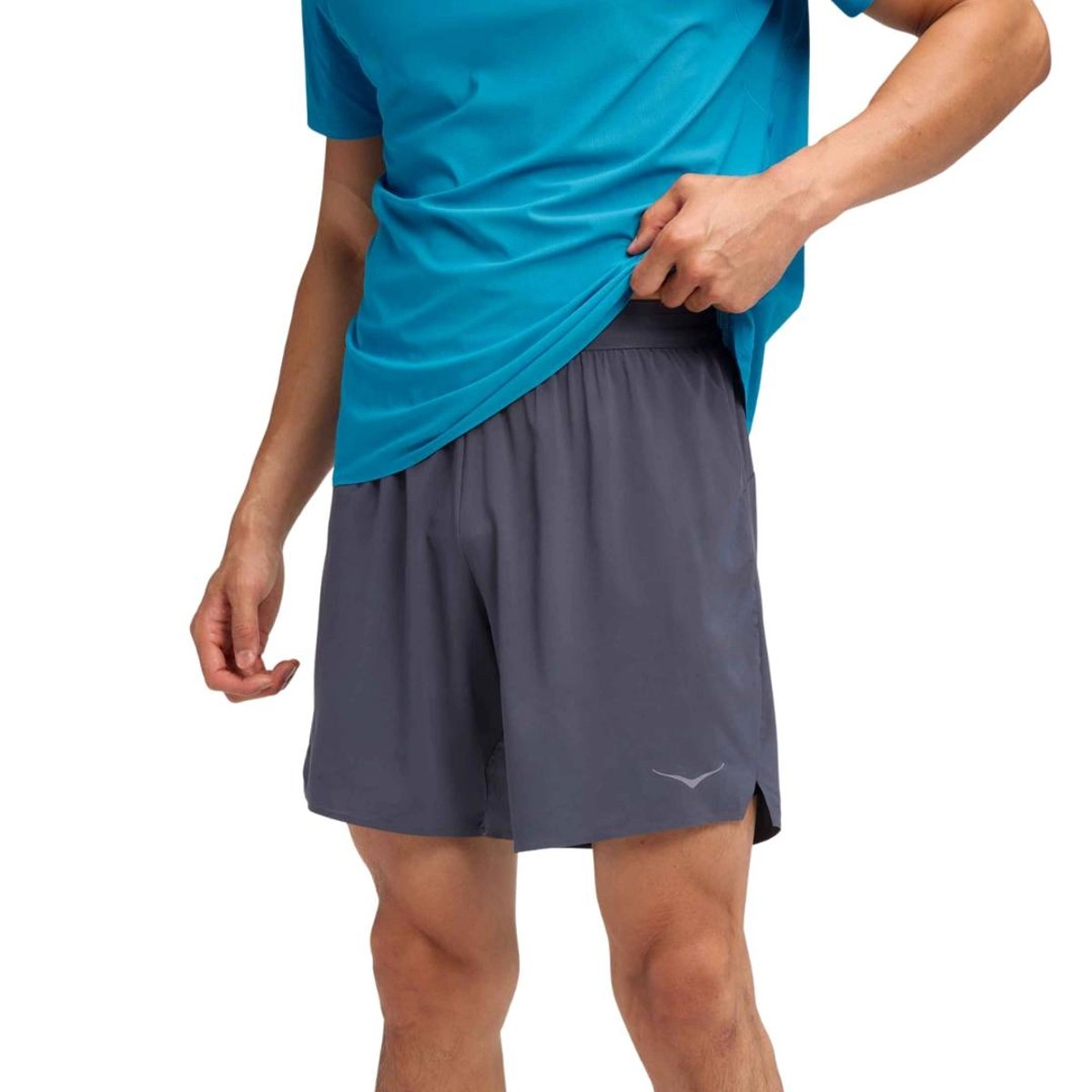 Hoka Glide 7" 2-in-1 Shorts Grau, Größe S