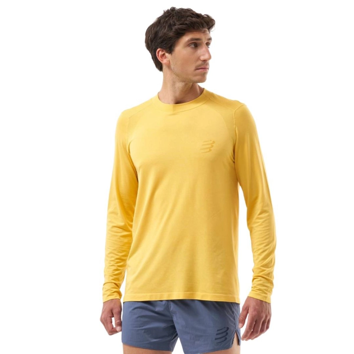 Compressport Performance Langarmshirt Gelb, Größe XL