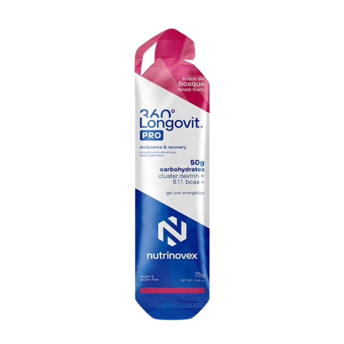 Energiegel Nutrinovex Longovit 360 Waldfrüchte 50g