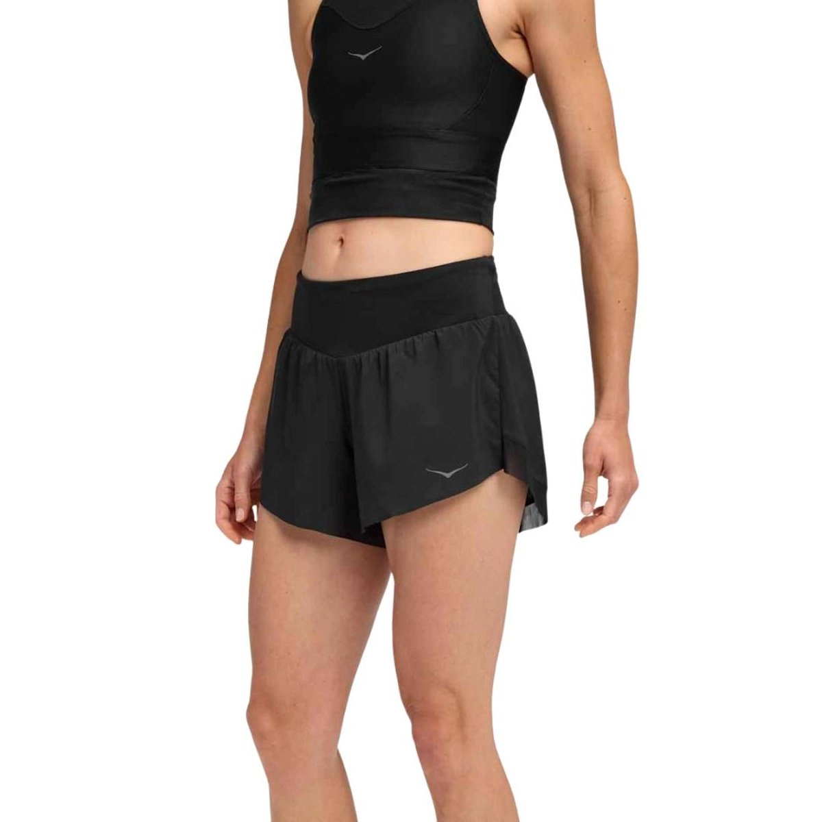 Kurze Hose Hoka Glide 4" Schwarz Damen, Größe M