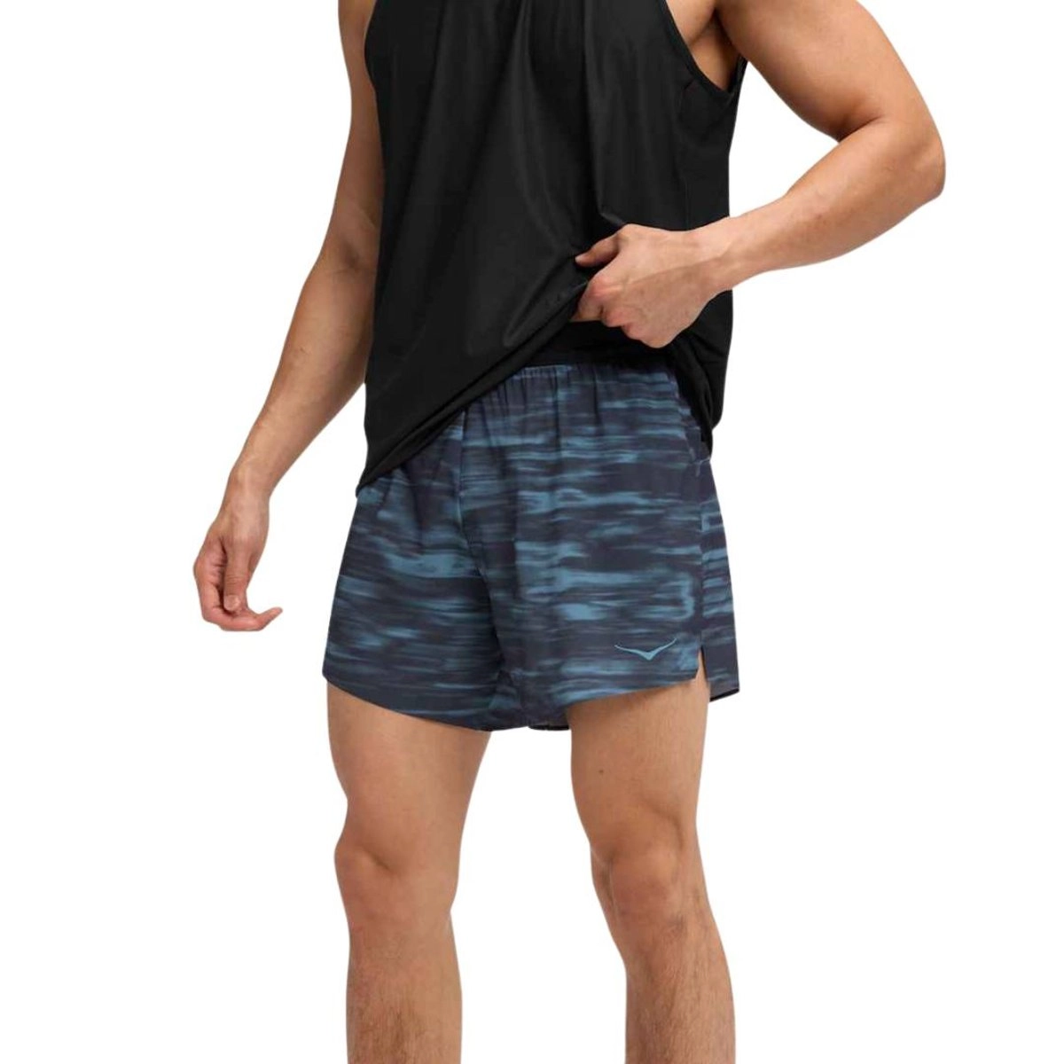 Kurze Hose Hoka Glide 5" Blau Schwarz, Größe XL