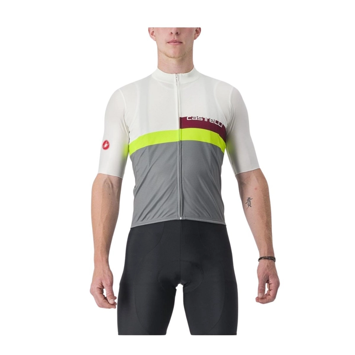 Castelli A Blocco Kurzarmtrikot Weiß Grau, Größe L