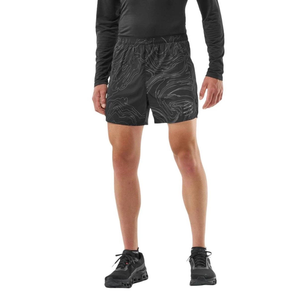 Compressport Performance Shorts Schwarz Grau, Größe XL