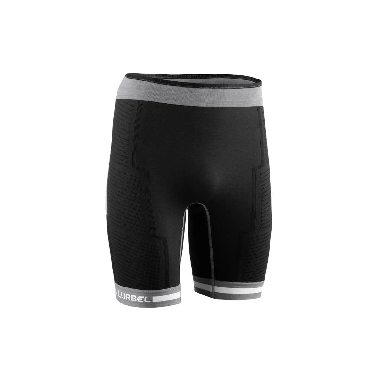 Kurze Lurbel Spirit Flux Tights Schwarz Grau, Größe XL