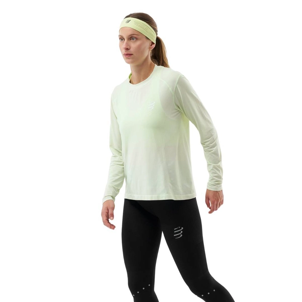 Compressport Performance LS Langarm-Shirt Aqua, Größe S