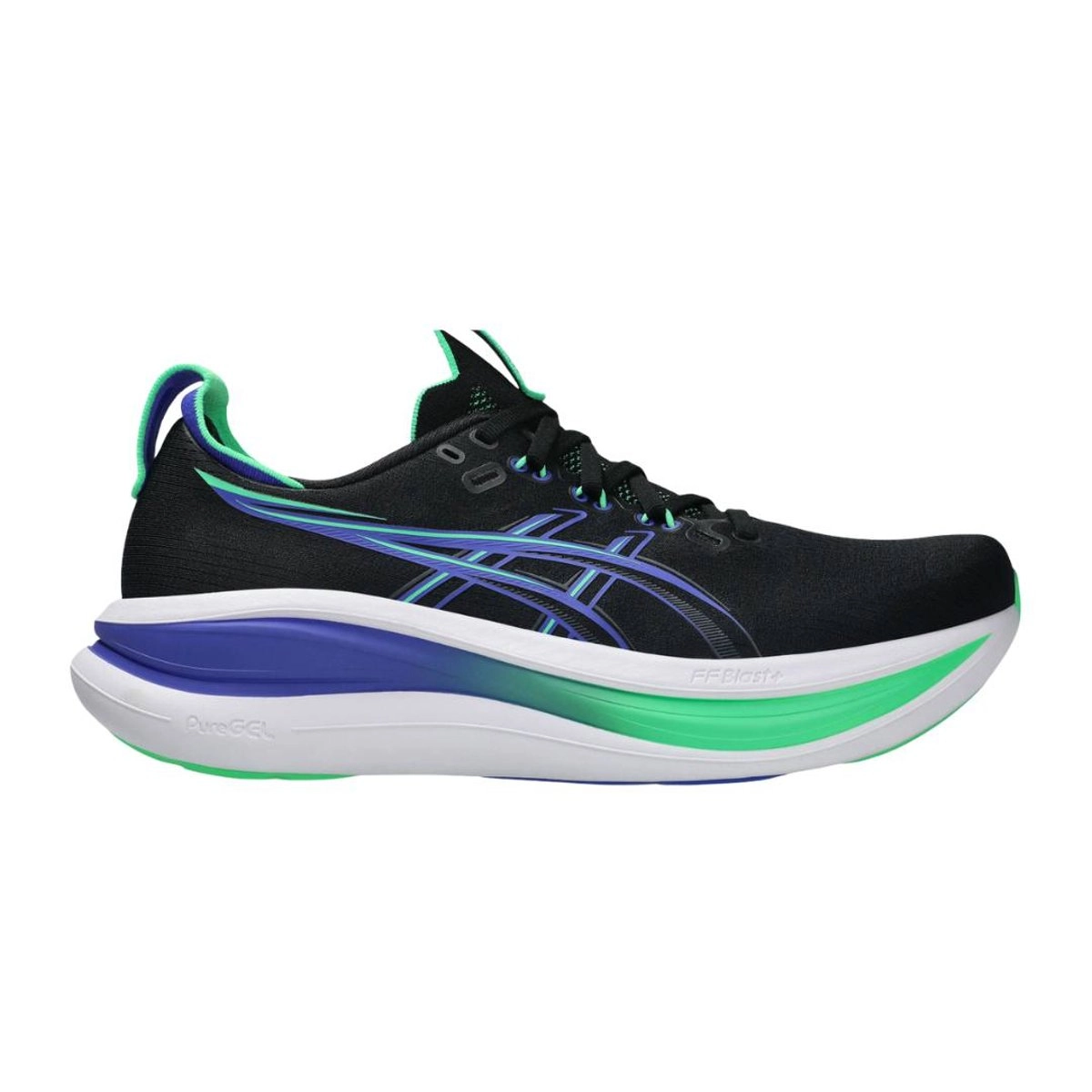 Asics Gel-Nimbus 28 Schuhe Schwarz Blau SS26, Größe 41,5 - EUR
