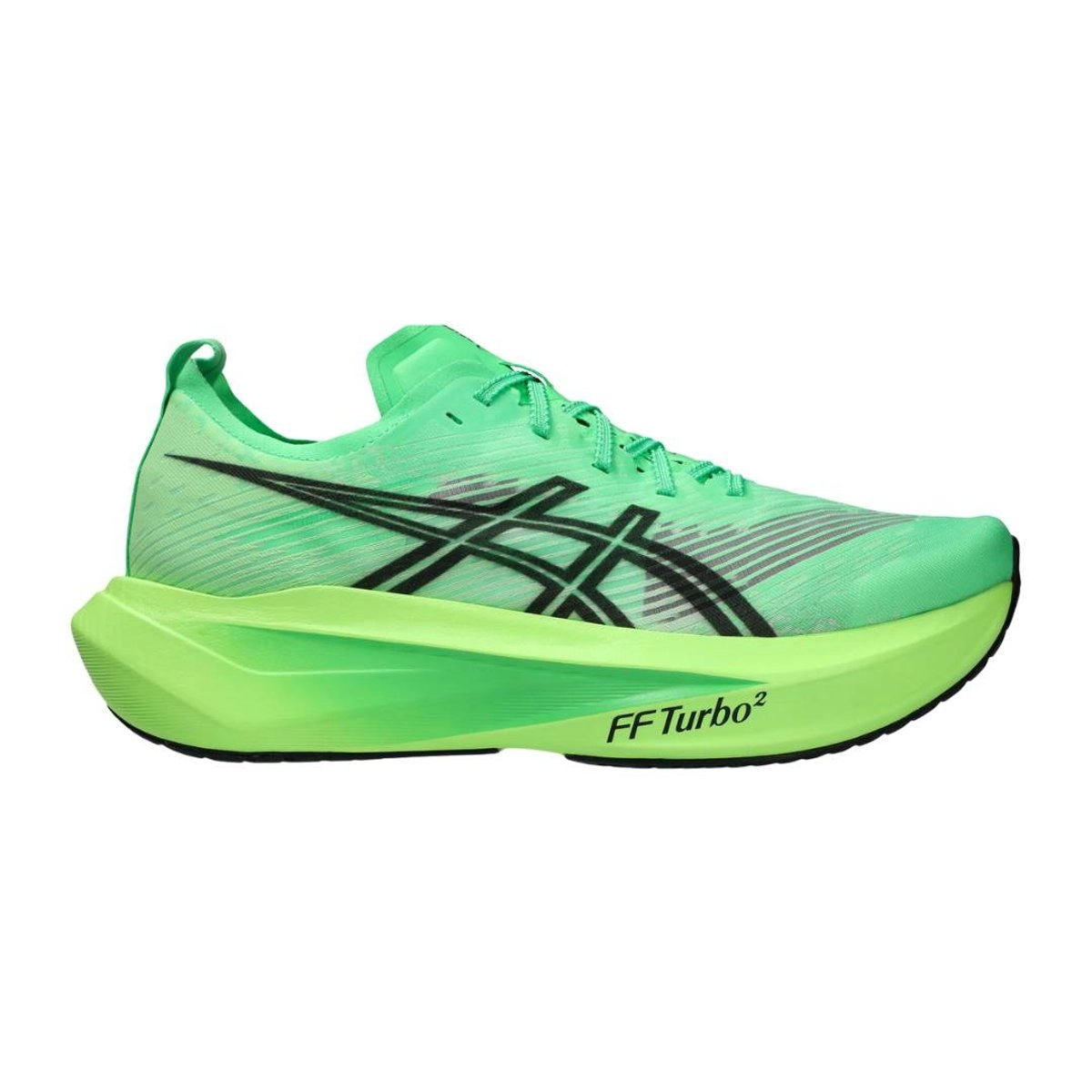 Asics Megablast Ekiden Grün Schwarz SS26 Unisex Schuhe, Größe 40,5 - EUR