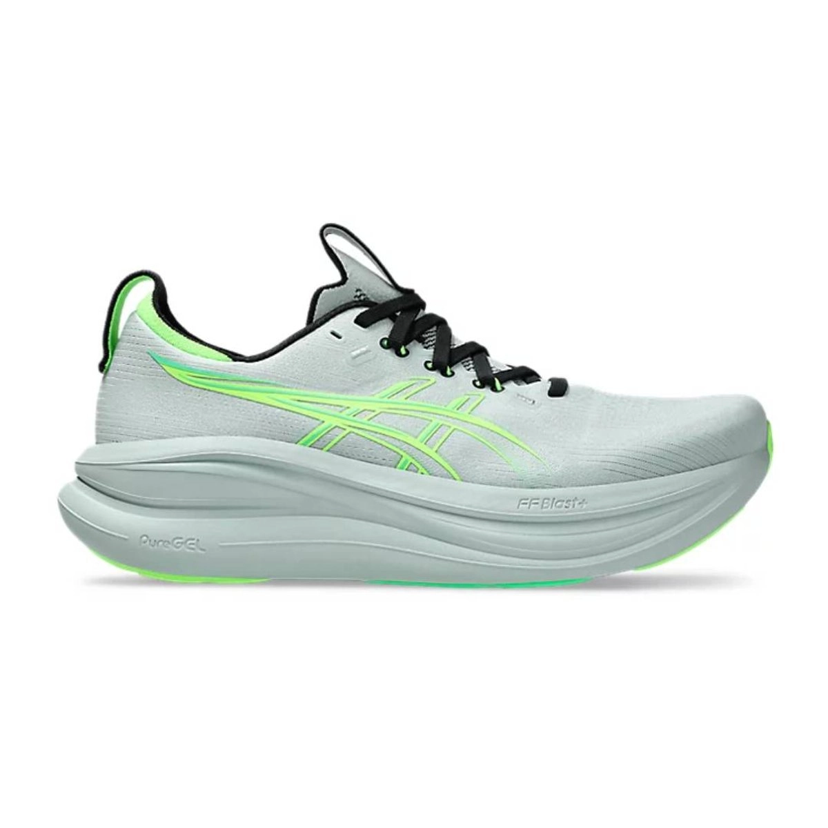 Asics Gel-Nimbus 28 Schuhe Grau Grün SS26, Größe 44 - EUR