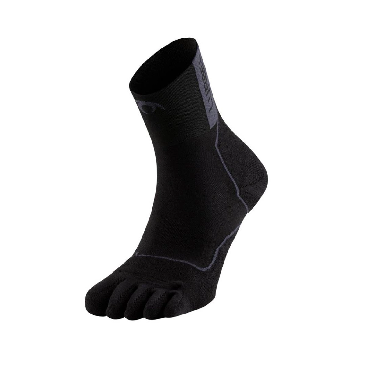 Lurbel Desafio Toe Four Socken Schwarz Grau, Größe M