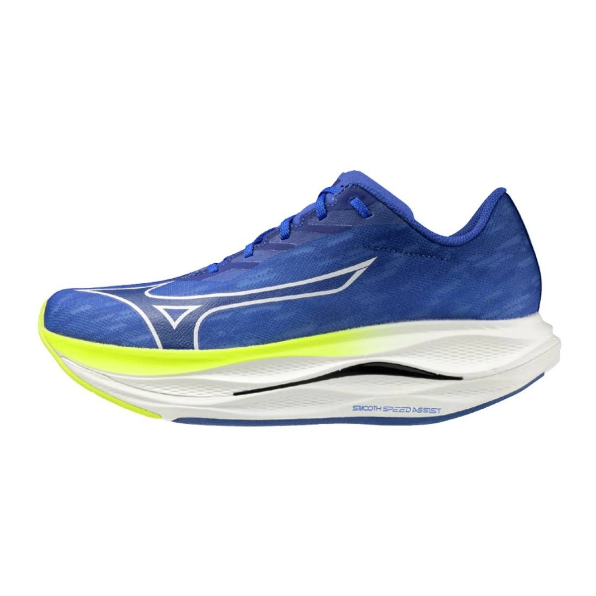 Mizuno Wave Rebellion Flash 3 Laufschuhe Blau Gelb SS26, Größe 40,5 - EUR